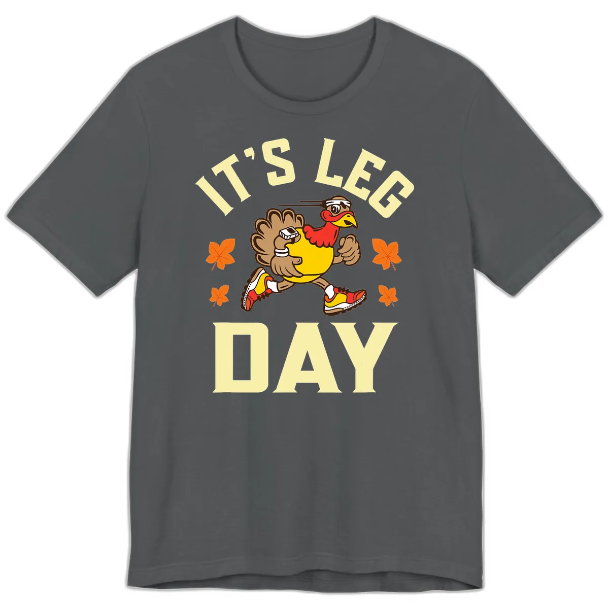 It's Leg Day Turkey Trot Premium T-Shirt in Asphalt
