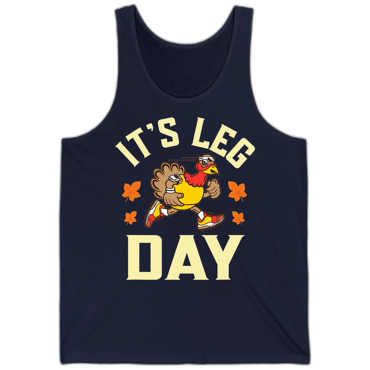 It's Leg Day Turkey Trot Tank in Navy