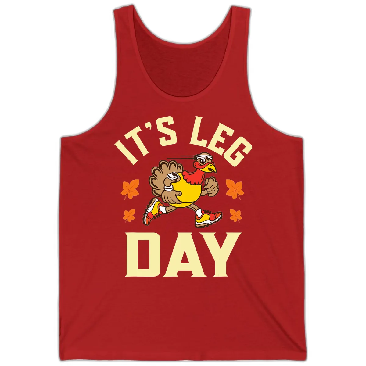 It's Leg Day Turkey Trot Tank in Red