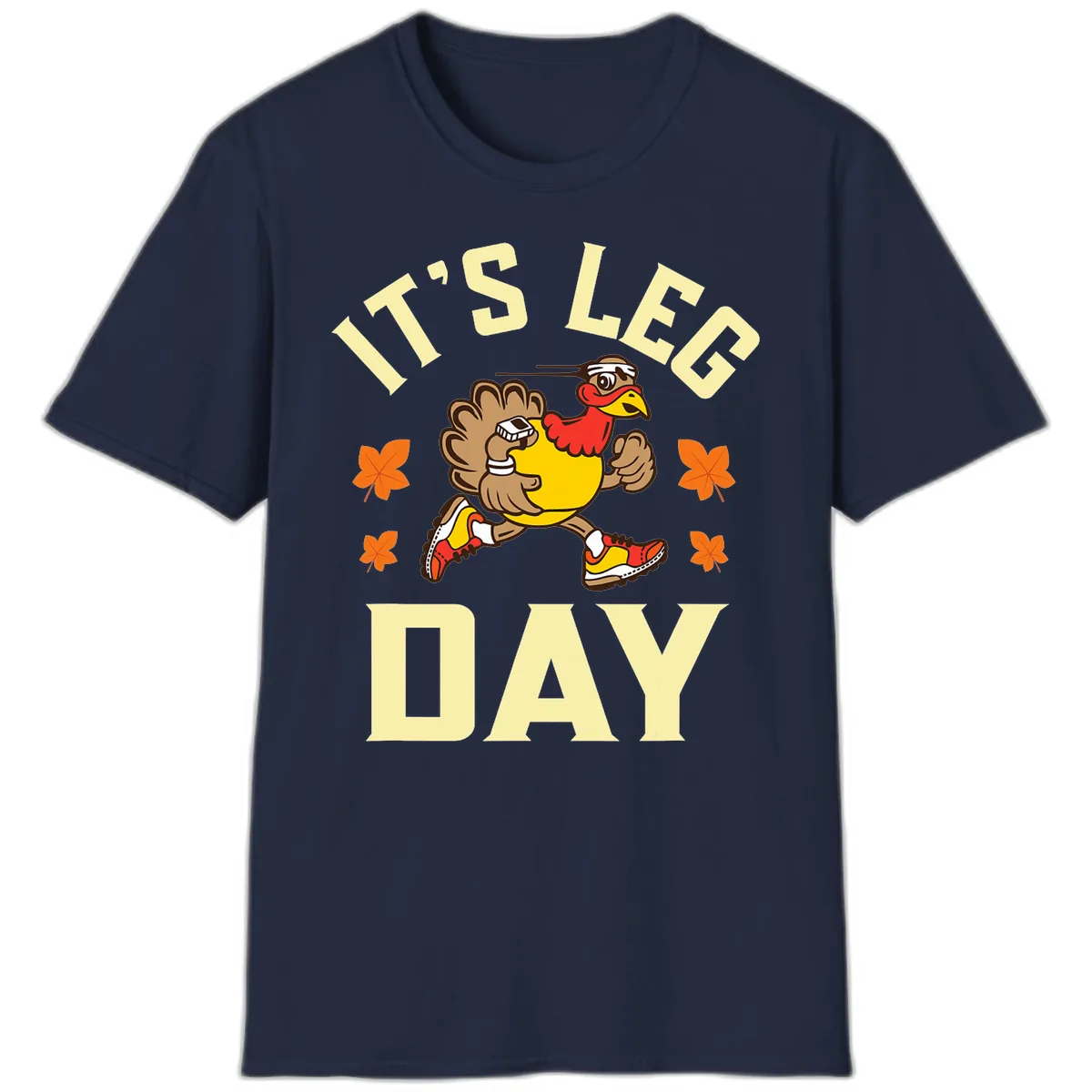 It's Leg Day Turkey Trot T-Shirt in Navy