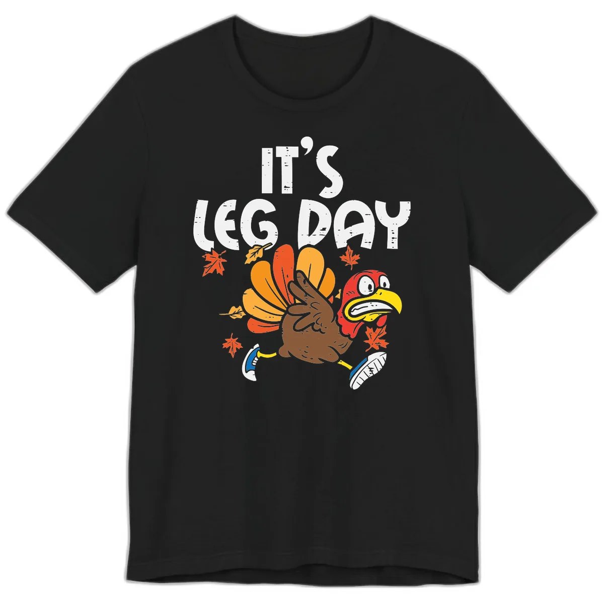 It's Leg Day Turkey Trot Design Premium T-Shirt in Black