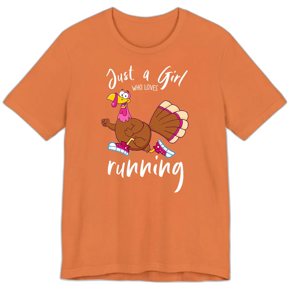 Just A Girl Who Loves Running Turkey Premium T-Shirt in Burnt Orange