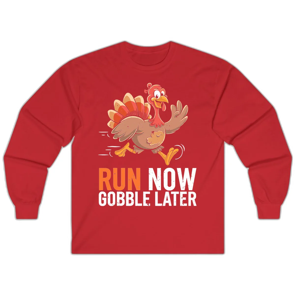 Run Now Gobble Later Turkey Trot Long Sleeve in Red