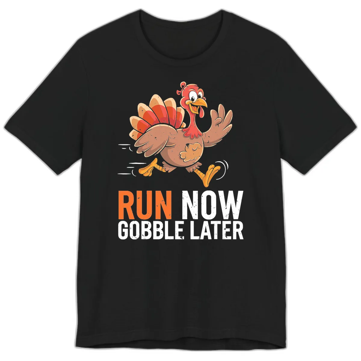 Run Now Gobble Later Turkey Trot Premium T-Shirt in Black