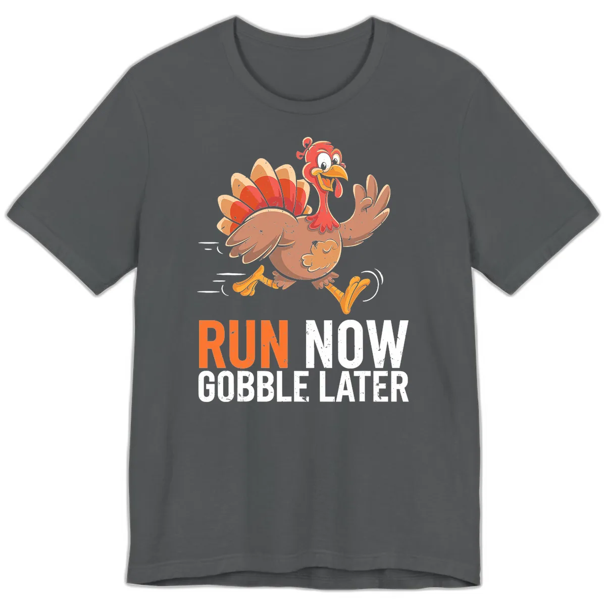 Run Now Gobble Later Turkey Trot Premium T-Shirt in Asphalt