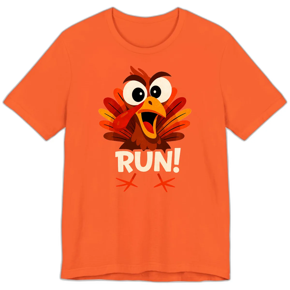 Funny Turkey Run For Your Life Premium T-Shirt in Orange