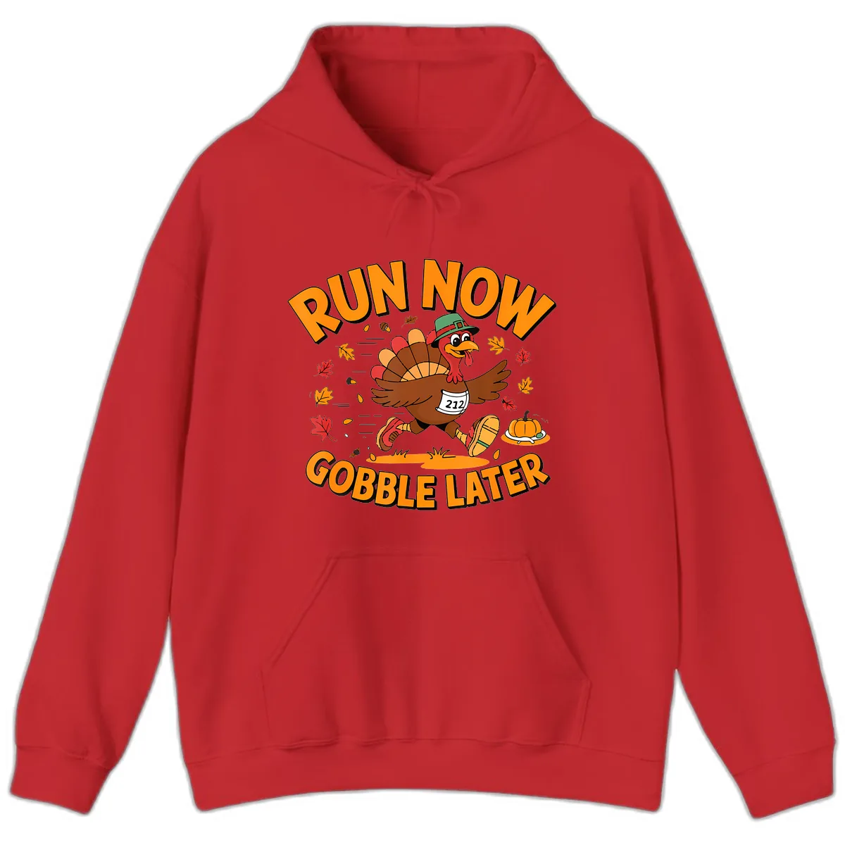 Run Now Gobble Later Turkey Trot Hoodie in Red
