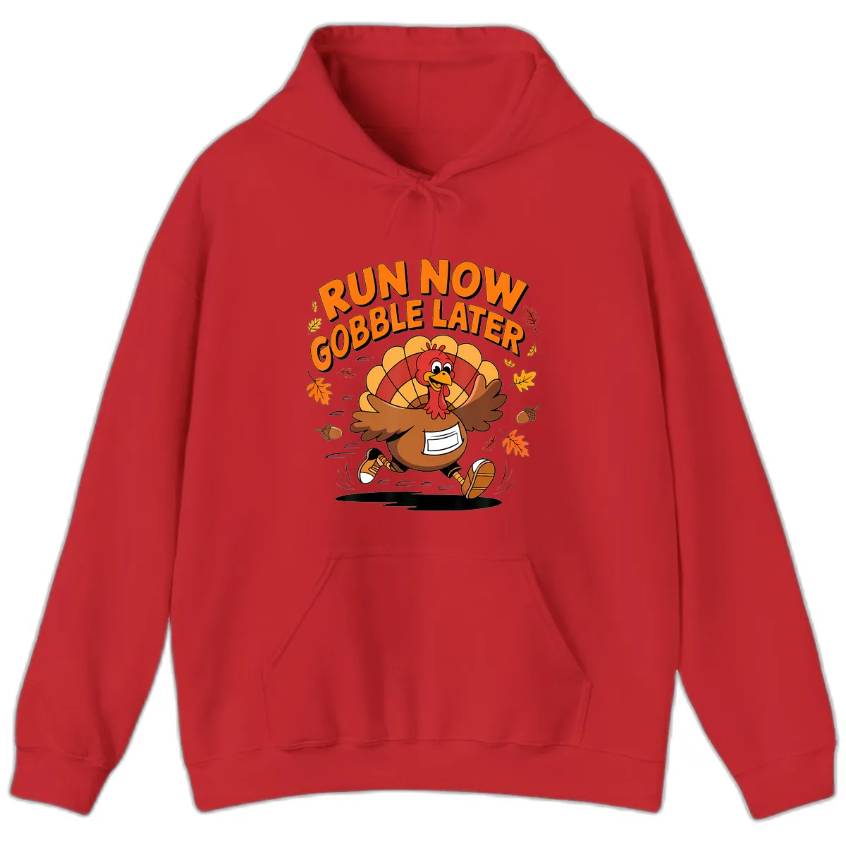 Run Now Gobble Later Turkey Trot Hoodie in Red