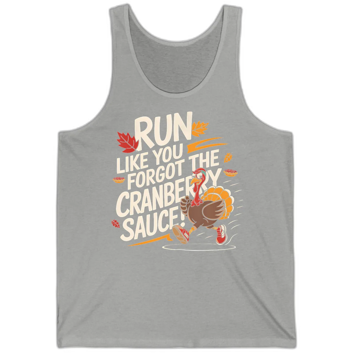 Run Like You Forgot The Cranberry Sauce Tank in Athletic Heather