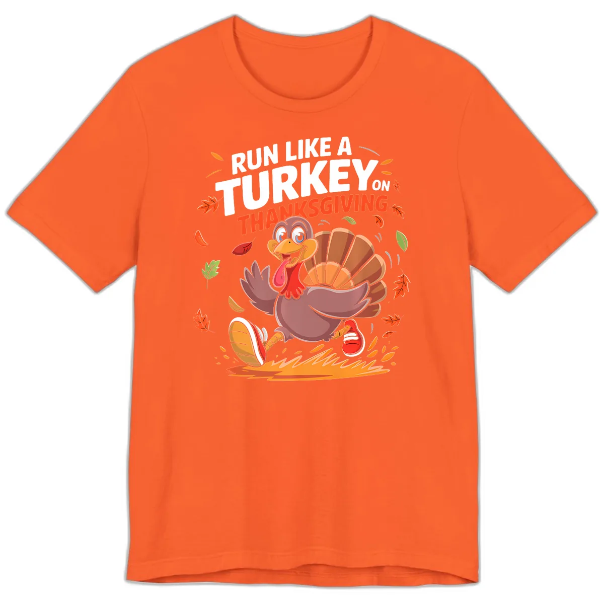 Run Like A Turkey On Thanksgiving Premium T-Shirt in Orange