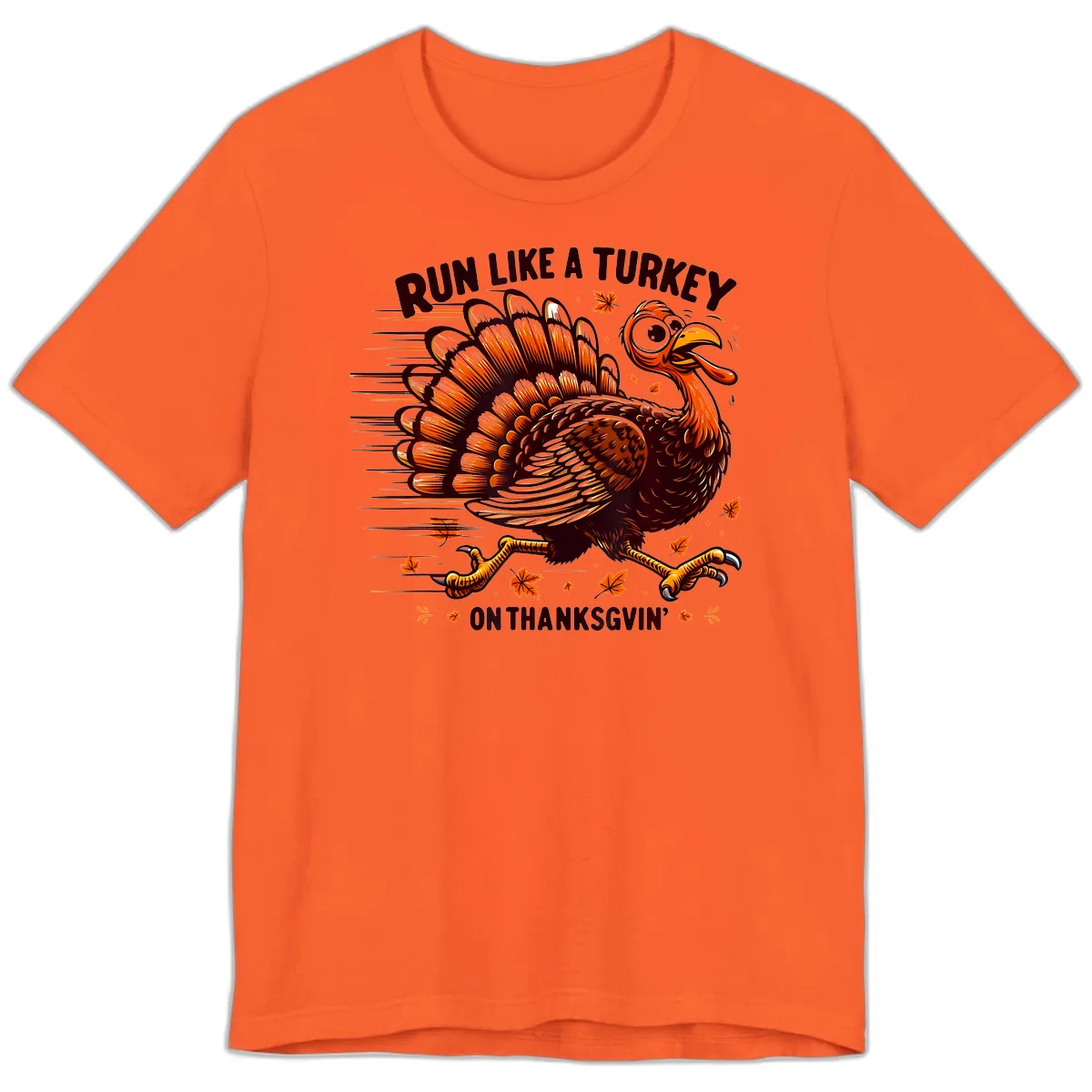 Run Like A Turkey On Thanksgiving Premium T-Shirt in Orange