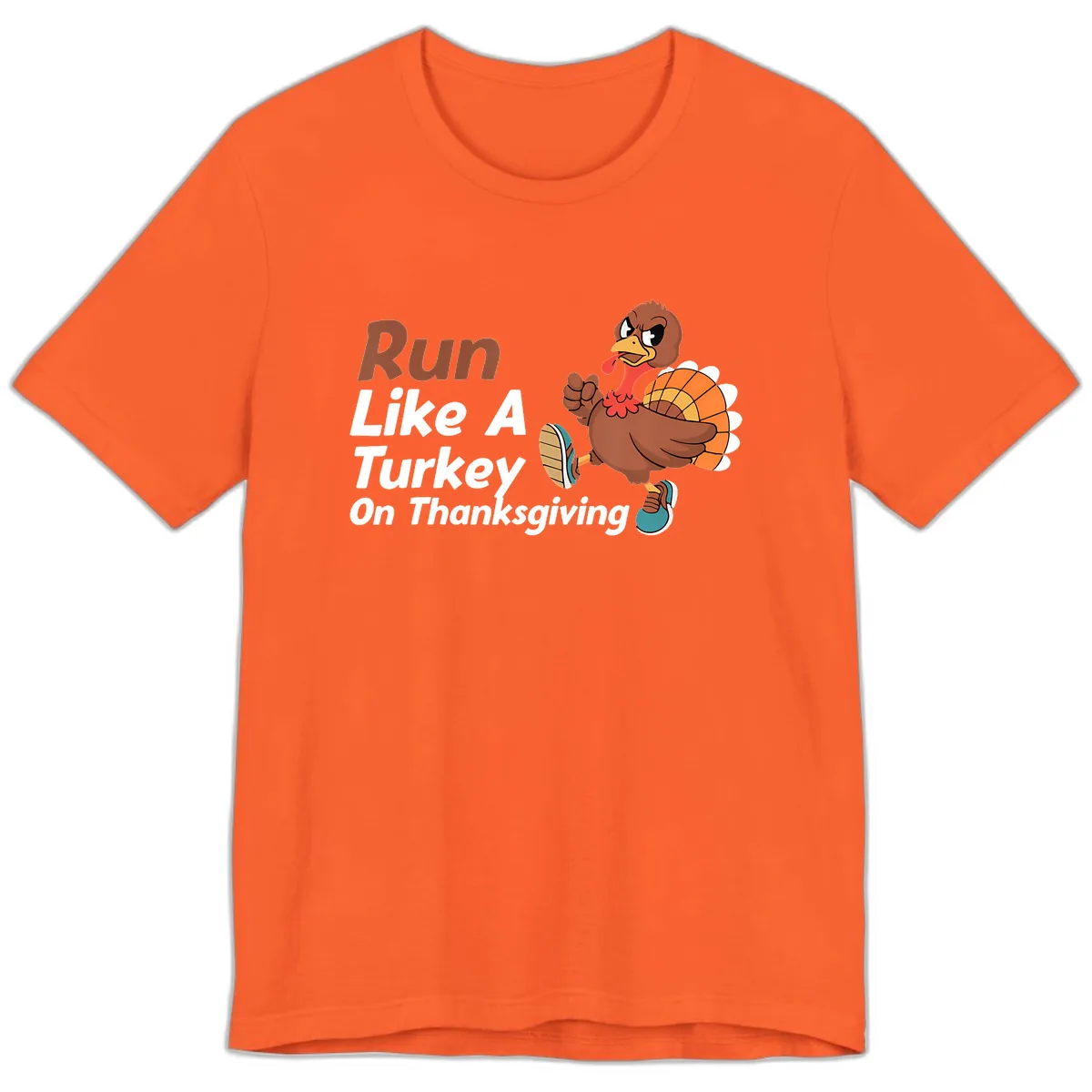 Run Like A Turkey On Thanksgiving Premium T-Shirt in Orange