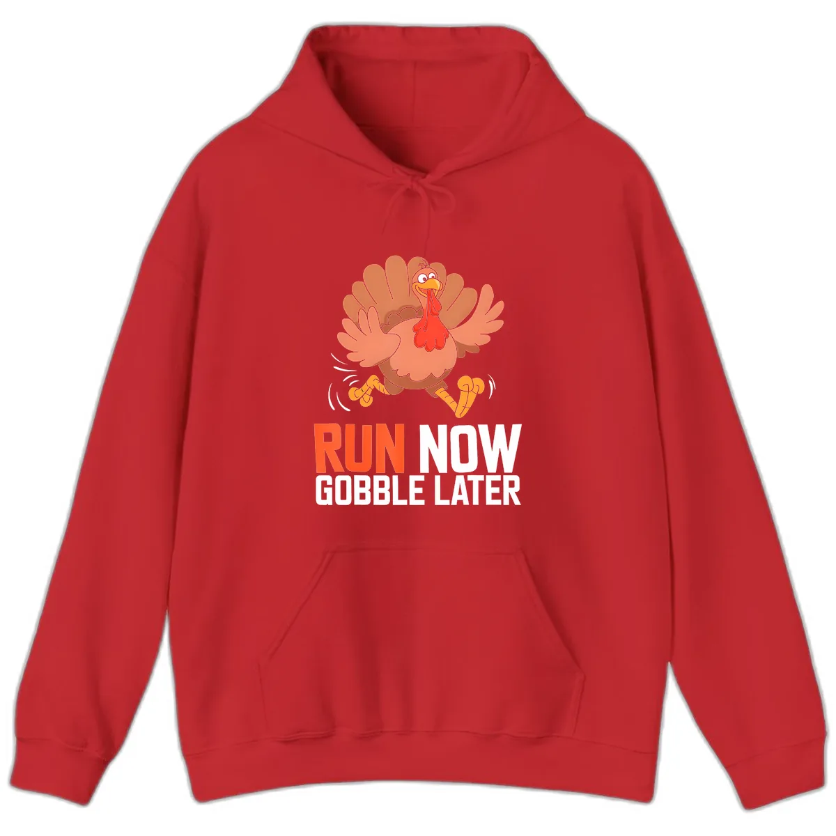 Run Now Gobble Later Turkey Trot Hoodie in Red