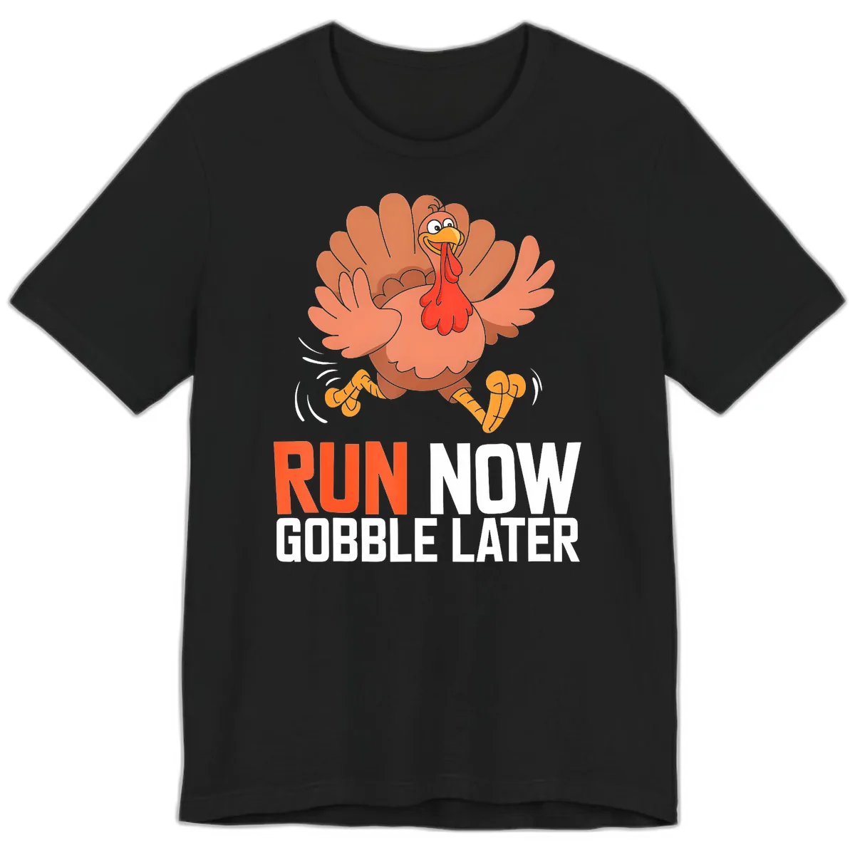 Run Now Gobble Later Turkey Trot Premium T-Shirt in Black