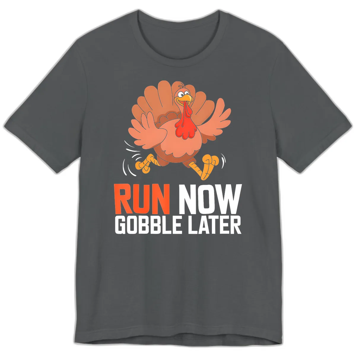 Run Now Gobble Later Turkey Trot Premium T-Shirt in Asphalt