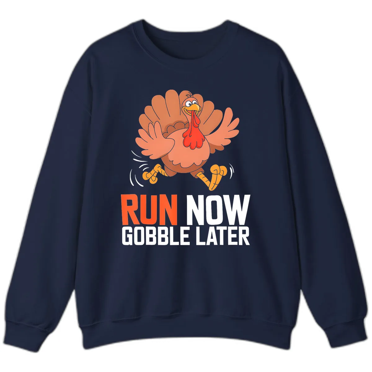 Run Now Gobble Later Turkey Trot Sweatshirt in Navy
