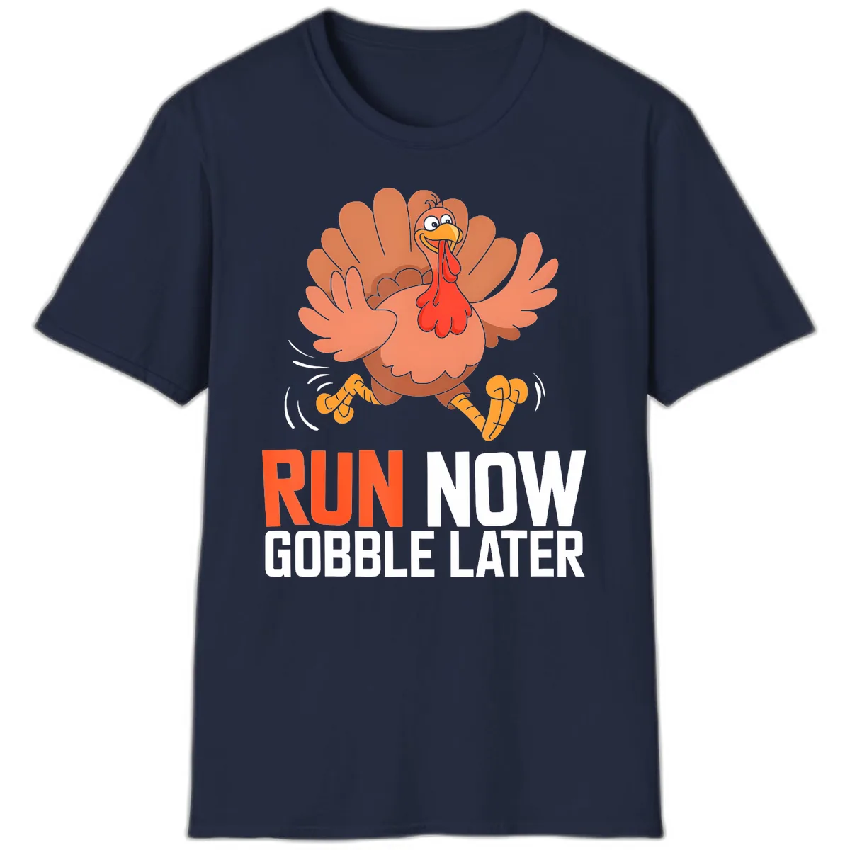 Run Now Gobble Later Turkey Trot T-Shirt in Navy
