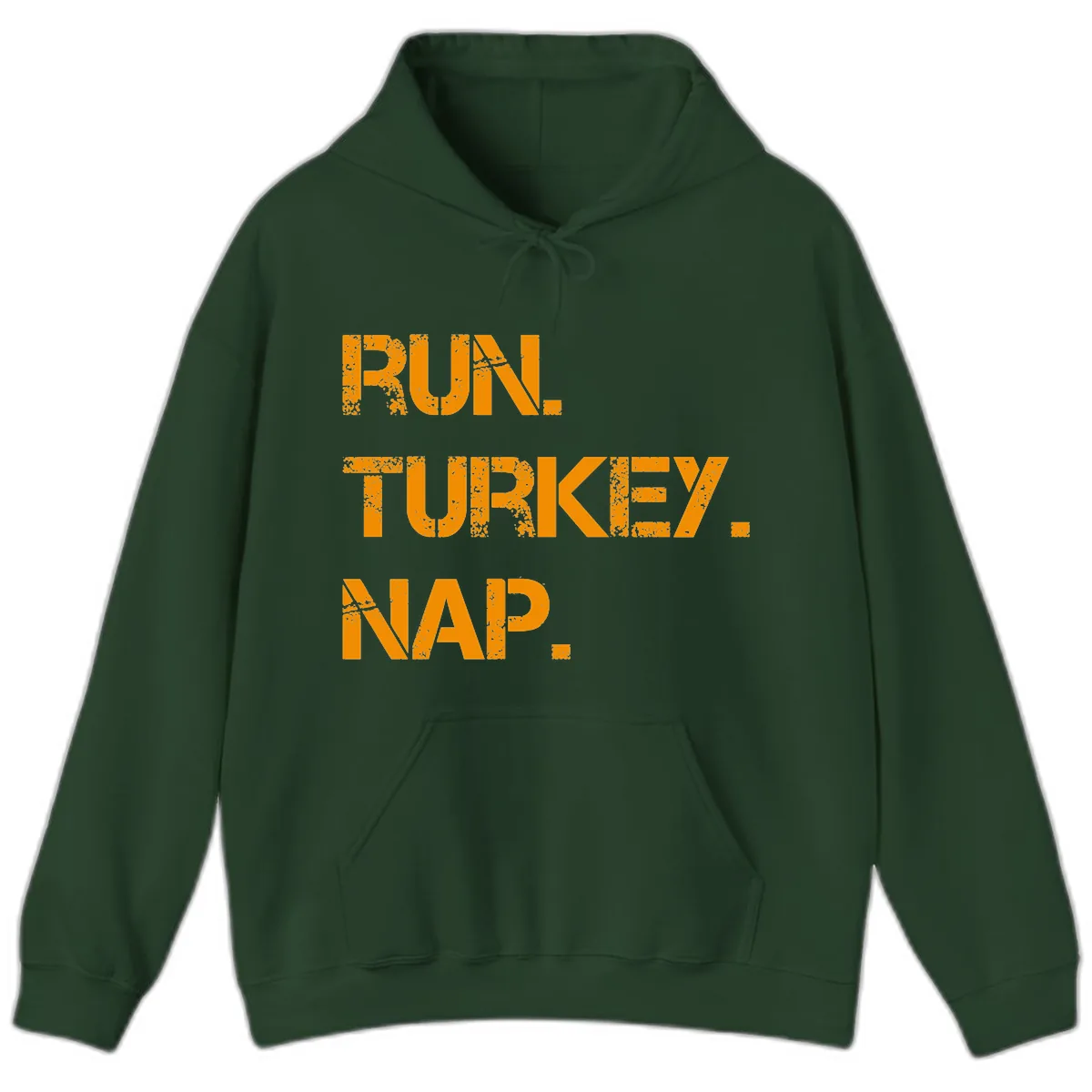 Run Turkey Nap Performance Hoodie in Forest Green