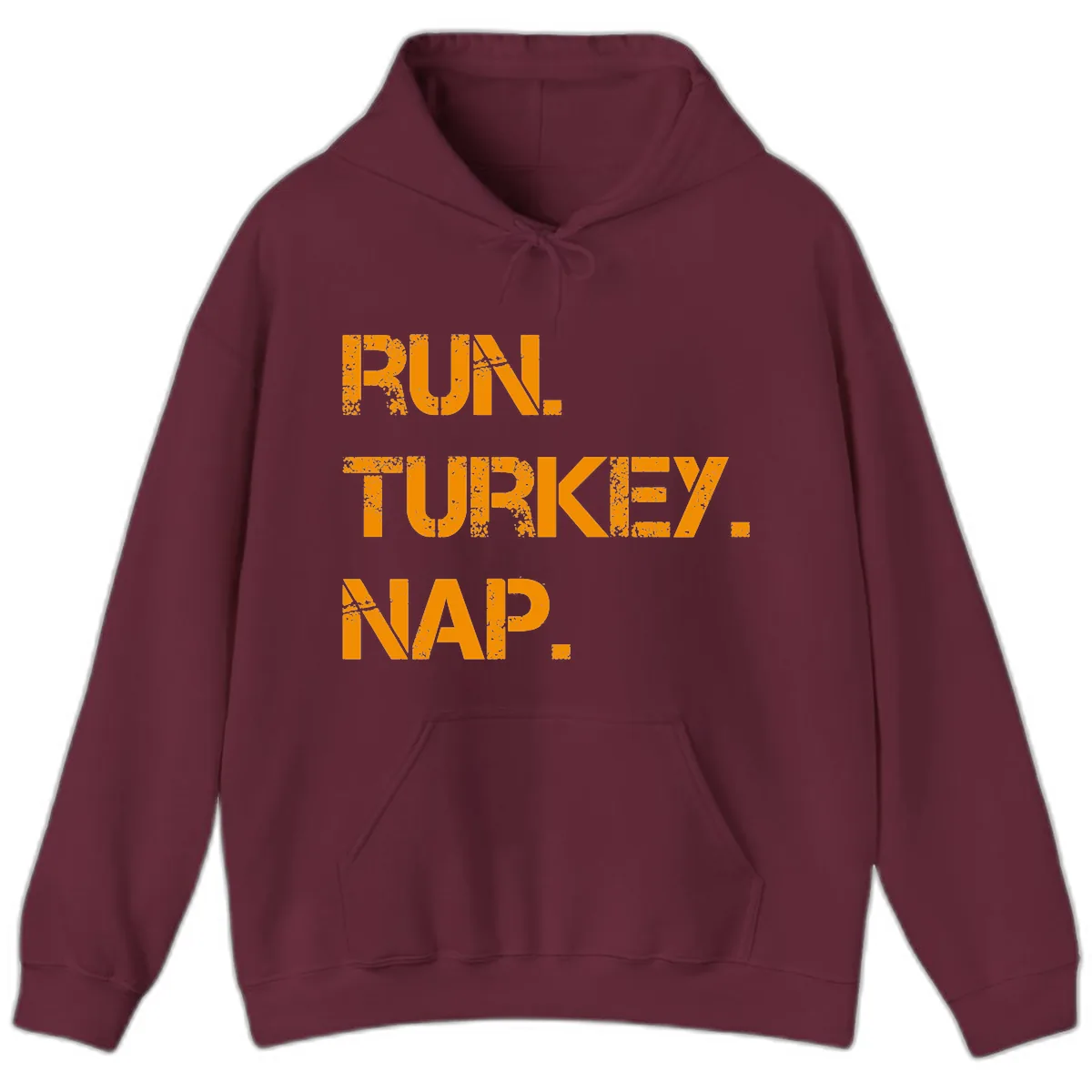 Run Turkey Nap Performance Hoodie in Maroon