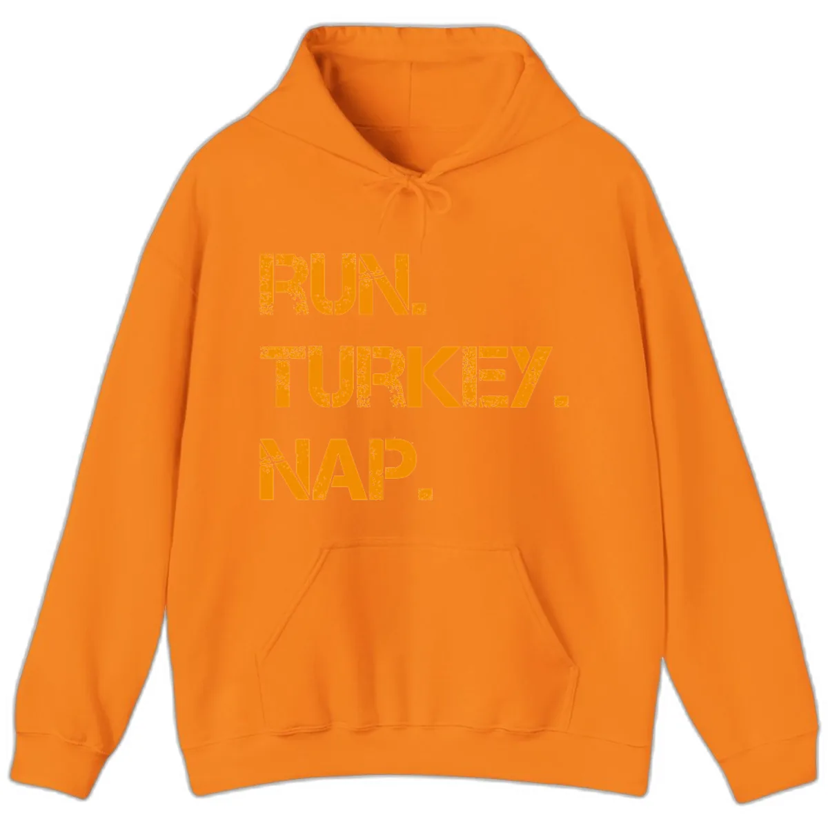Run Turkey Nap Performance Hoodie in Safety Orange