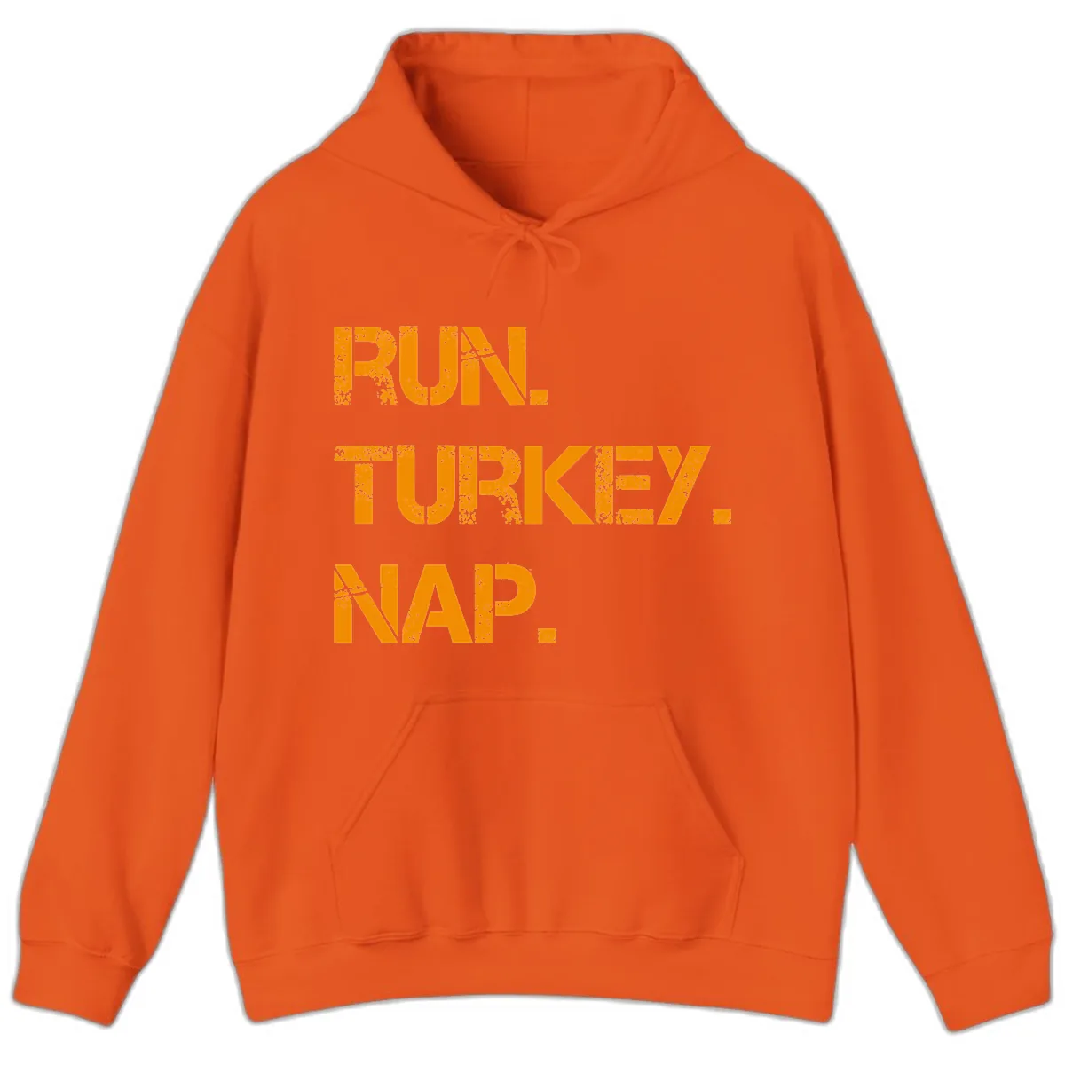 Run Turkey Nap Performance Hoodie in Orange