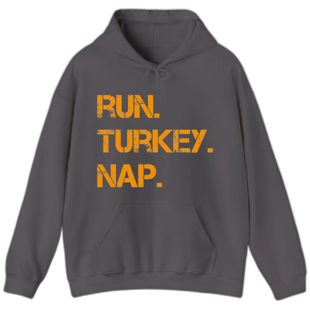 Run Turkey Nap Performance Hoodie in Charcoal