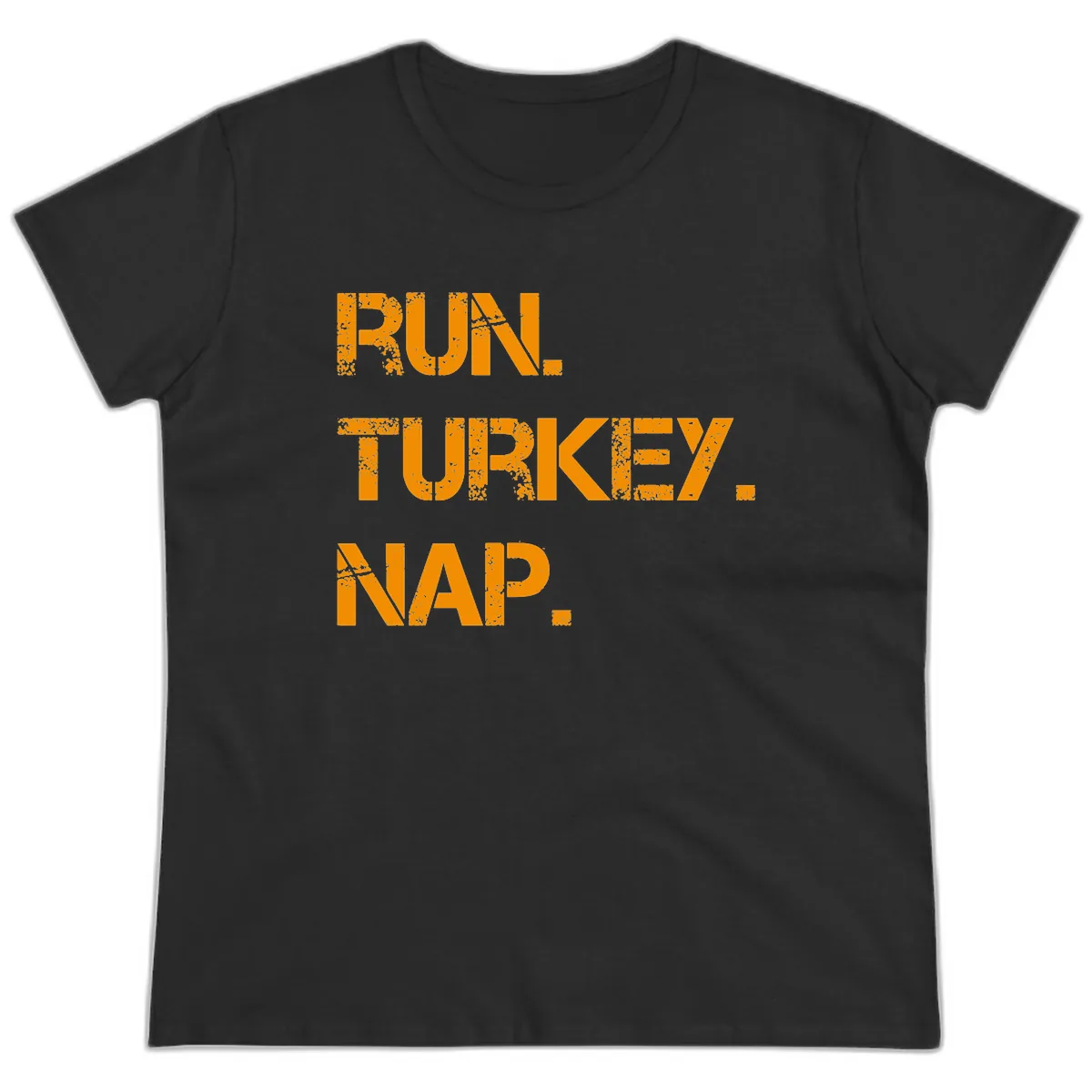 Run Turkey Nap Performance Ladies Tee in Black