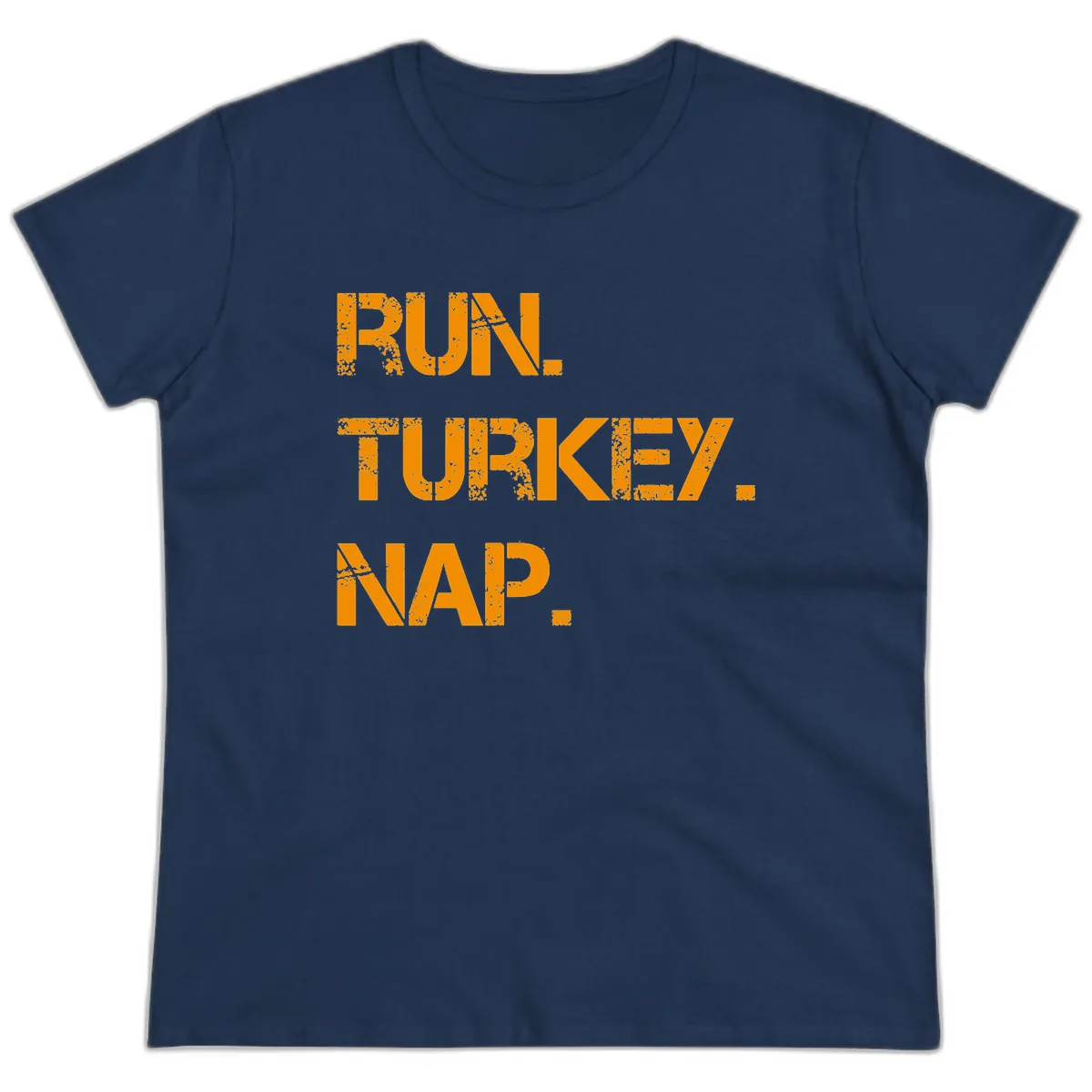 Run Turkey Nap Performance Ladies Tee in Navy