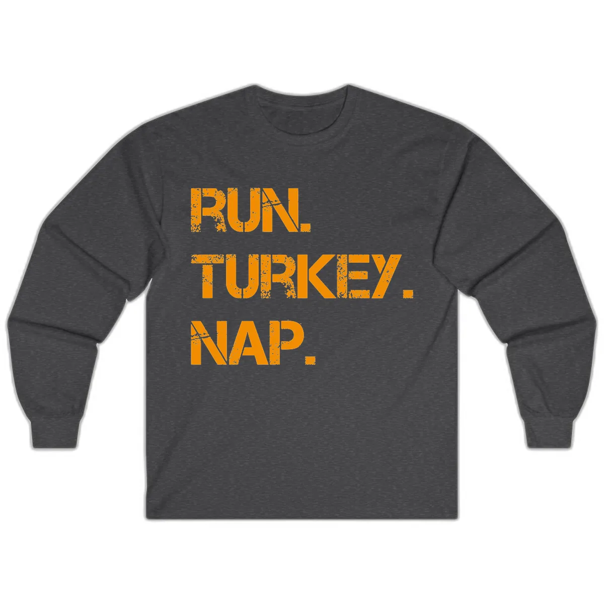 Run Turkey Nap Performance Long Sleeve in Dark Heather