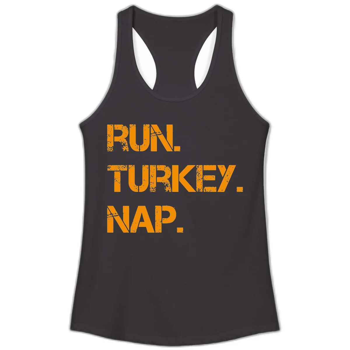 Run Turkey Nap Performance Ladies Tank in Black
