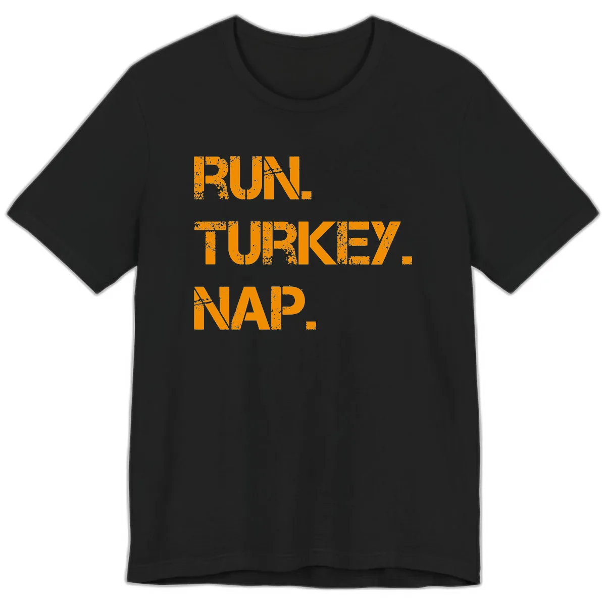 Run Turkey Nap Performance Premium T-Shirt in Black