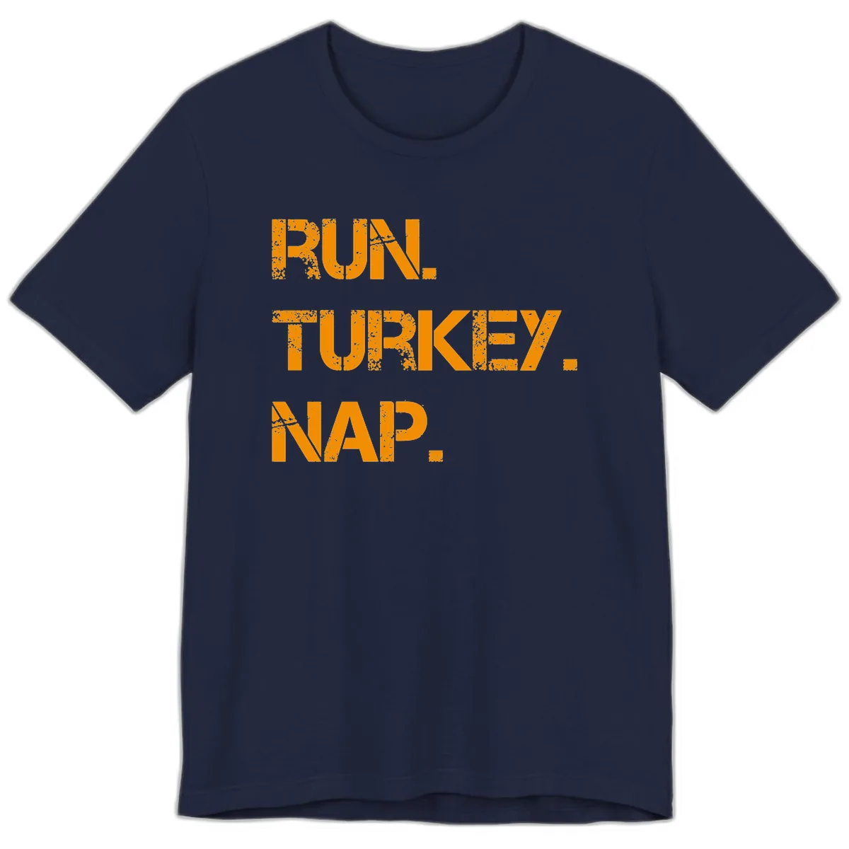 Run Turkey Nap Performance Premium T-Shirt in Navy