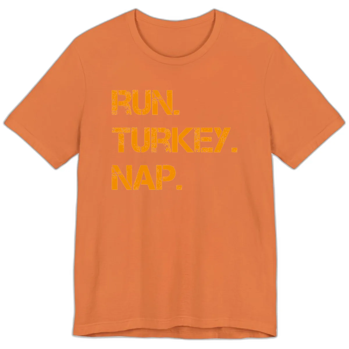 Run Turkey Nap Performance Premium T-Shirt in Burnt Orange