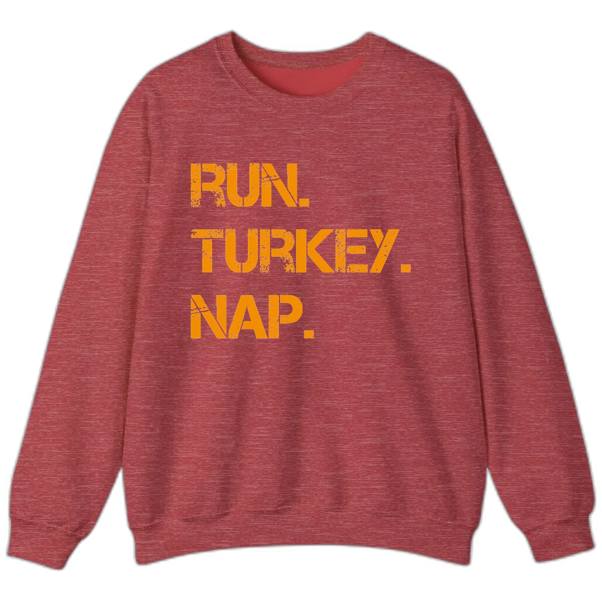 Run Turkey Nap Performance Sweatshirt in Heather Scarlet Red