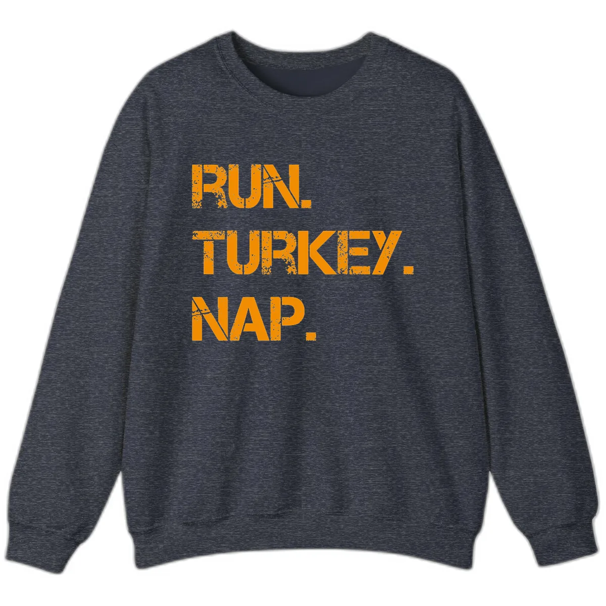 Run Turkey Nap Performance Sweatshirt in Heather Sport Dark Navy