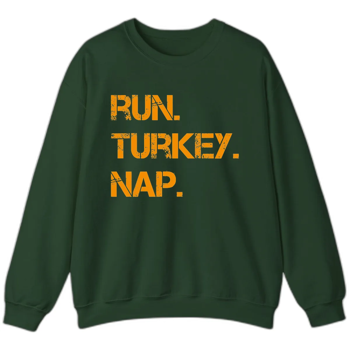 Run Turkey Nap Performance Sweatshirt in Forest Green