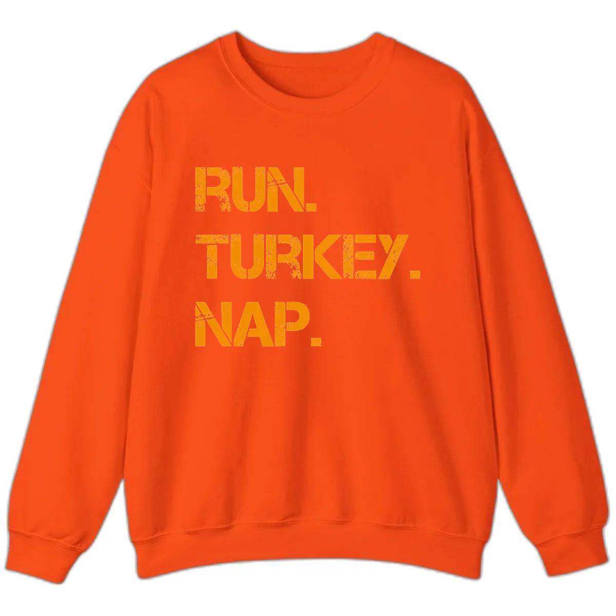 Run Turkey Nap Performance Sweatshirt in Orange