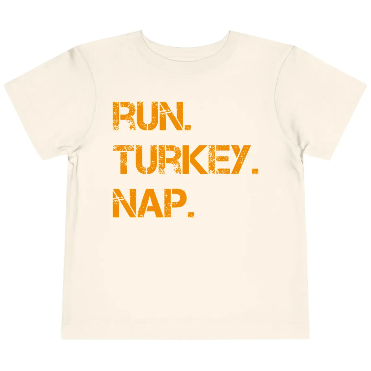 Run Turkey Nap Performance Toddler T-Shirt in Natural