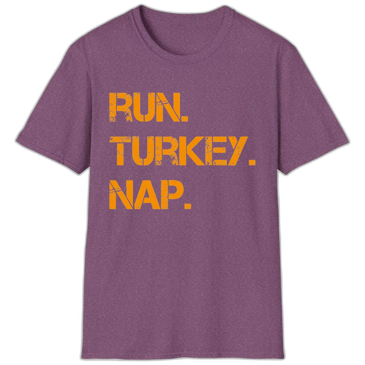 Run Turkey Nap Performance T-Shirt in Heather Maroon