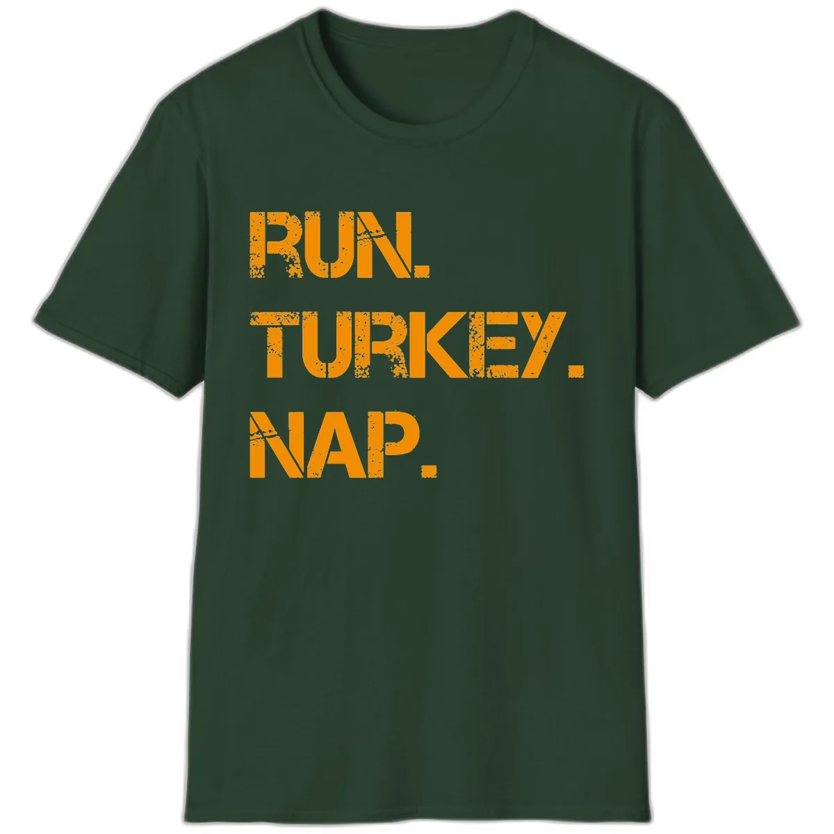 Run Turkey Nap Performance T-Shirt in Forest Green