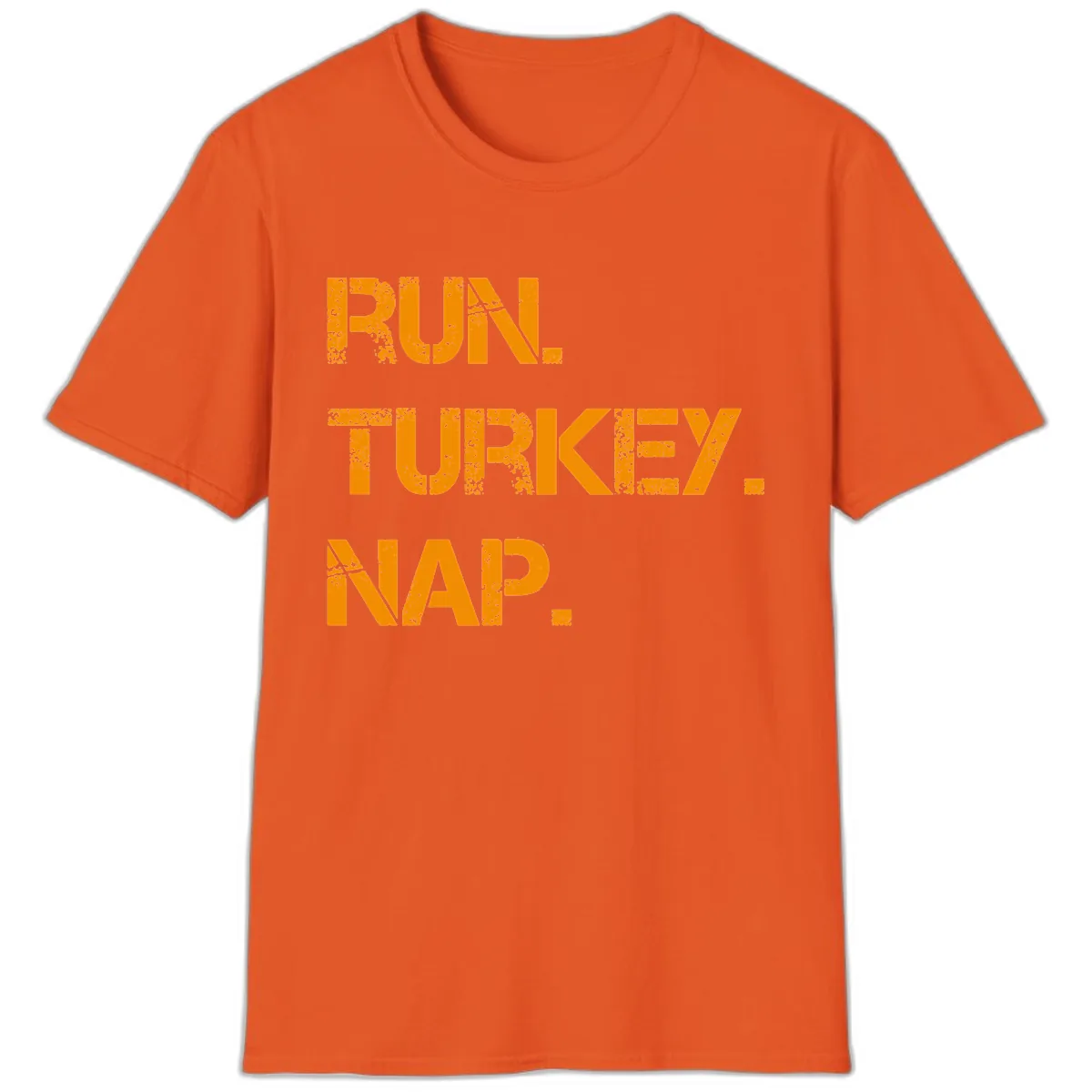 Run Turkey Nap Performance T-Shirt in Orange