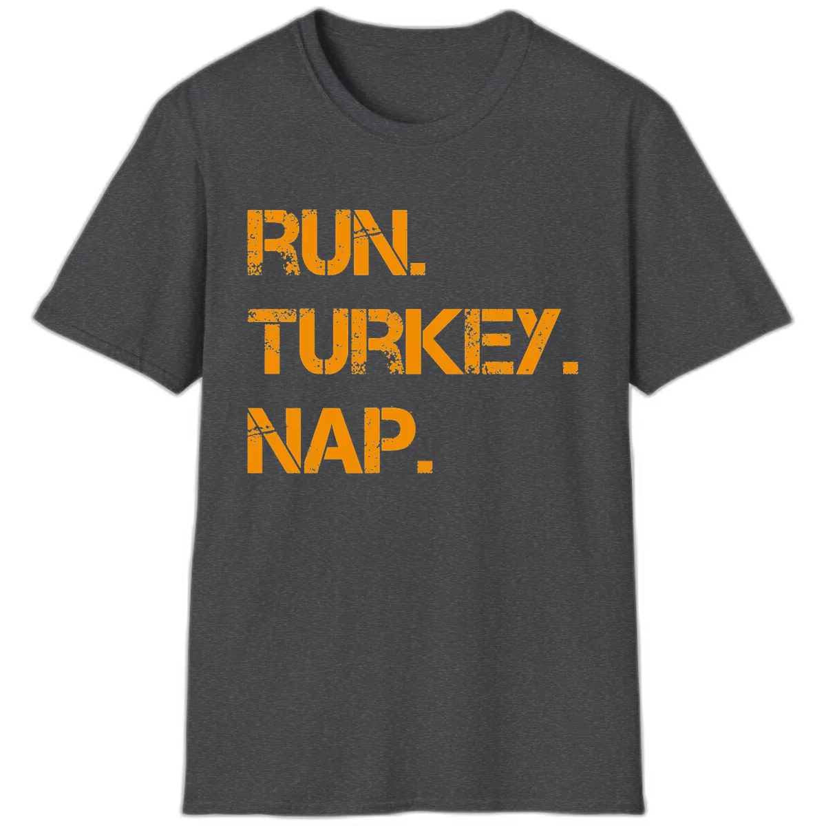 Run Turkey Nap Performance T-Shirt in Dark Heather