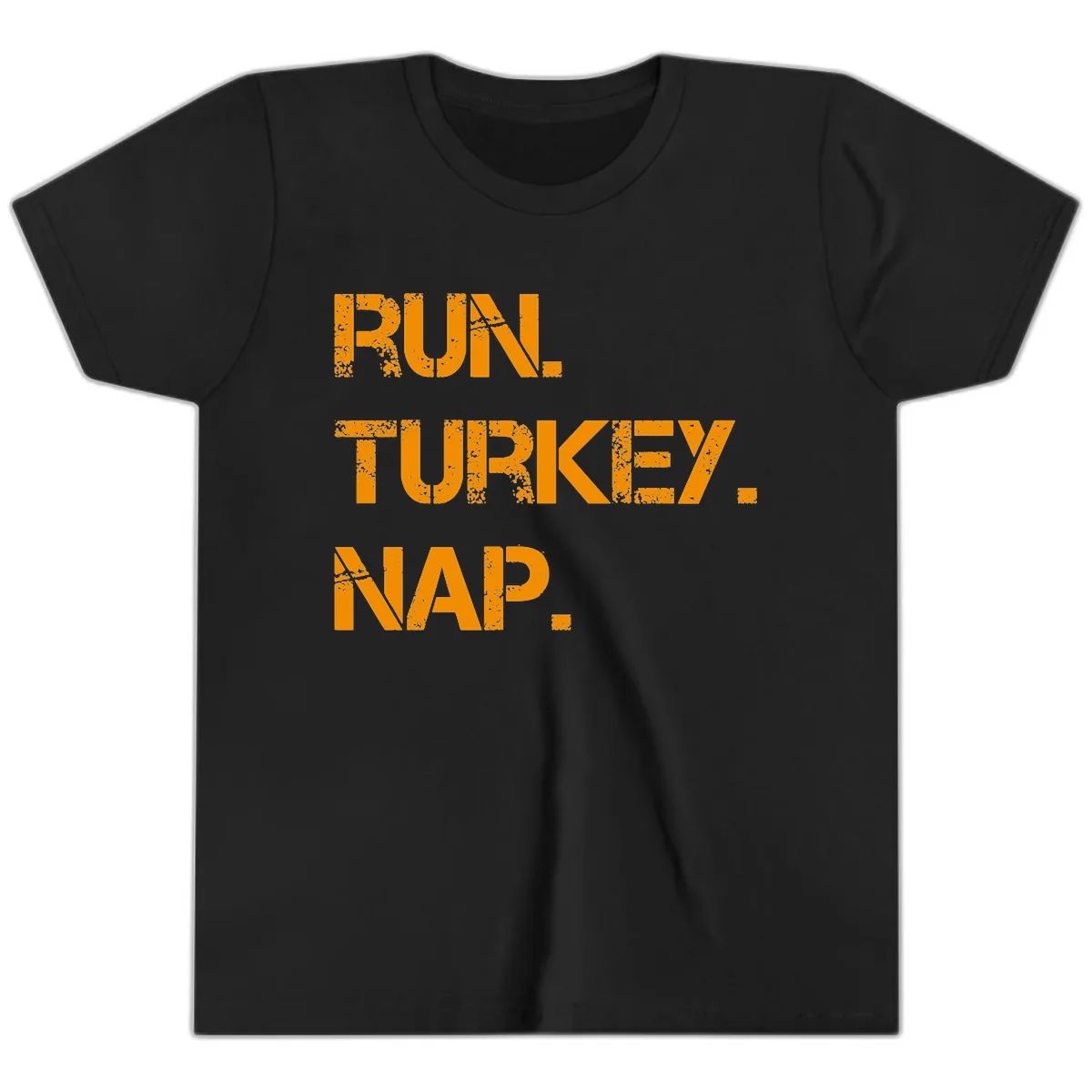 Run Turkey Nap Performance Youth T-Shirt in Black