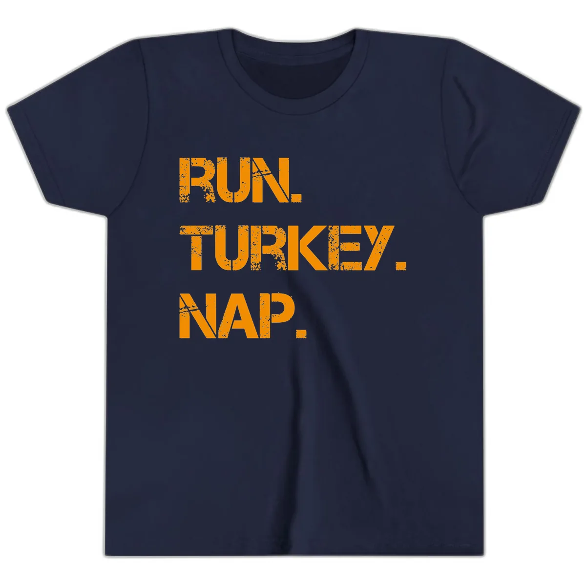 Run Turkey Nap Performance Youth T-Shirt in Navy