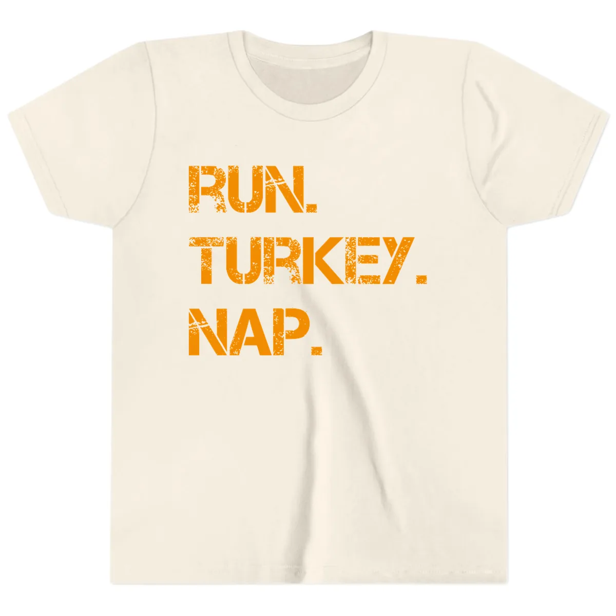 Run Turkey Nap Performance Youth T-Shirt in Natural