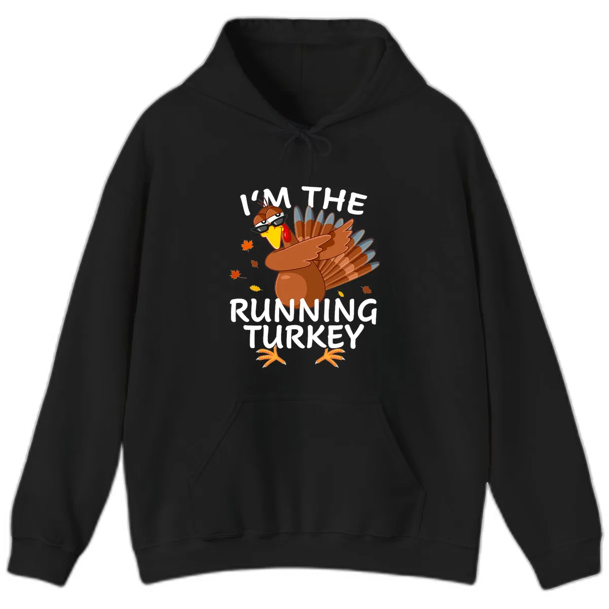 I'm The Running Turkey Hoodie in Black