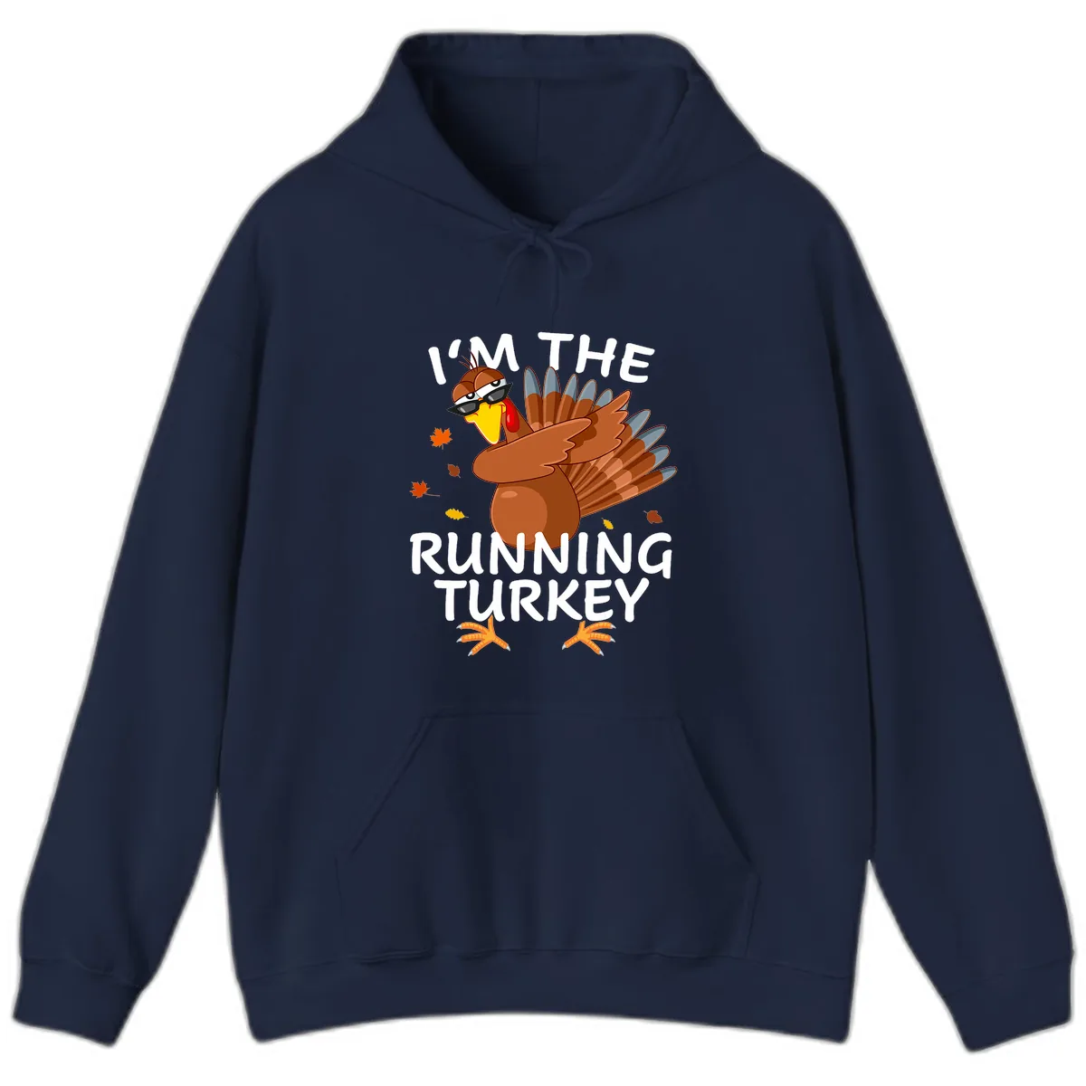 I'm The Running Turkey Hoodie in Navy