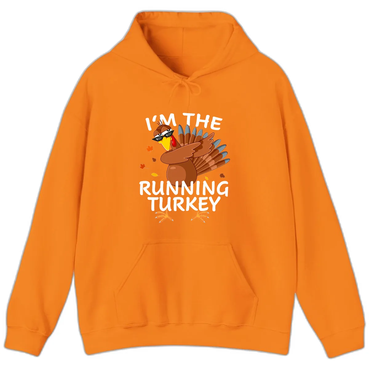 I'm The Running Turkey Hoodie in Safety Orange
