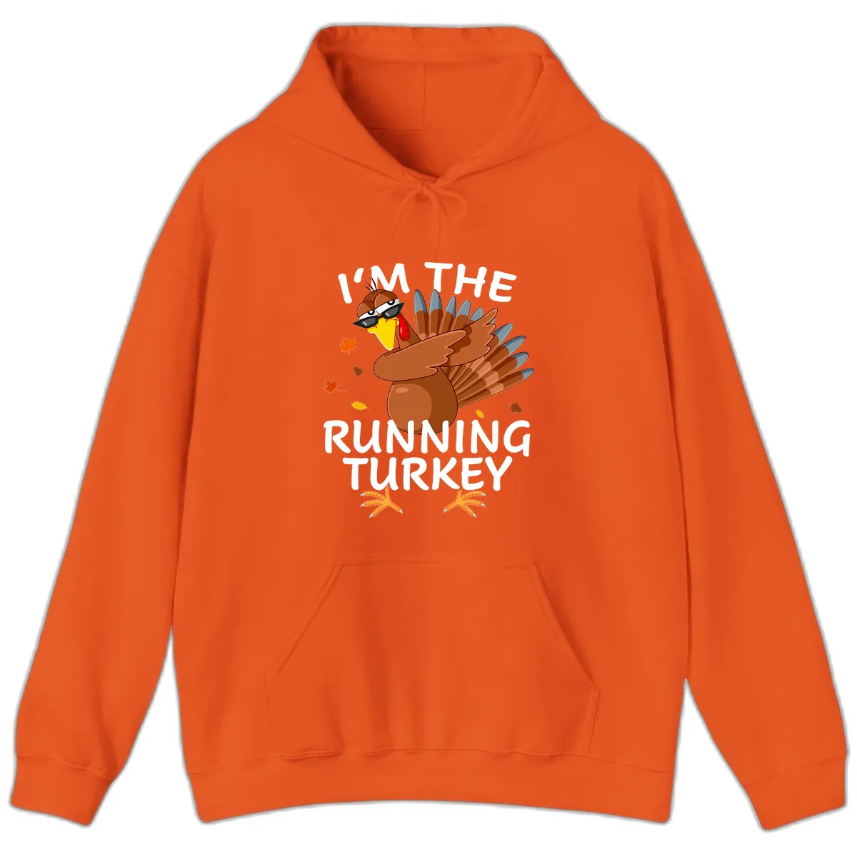 I'm The Running Turkey Hoodie in Orange