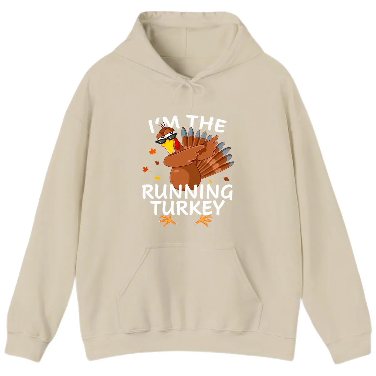 I'm The Running Turkey Hoodie in Sand
